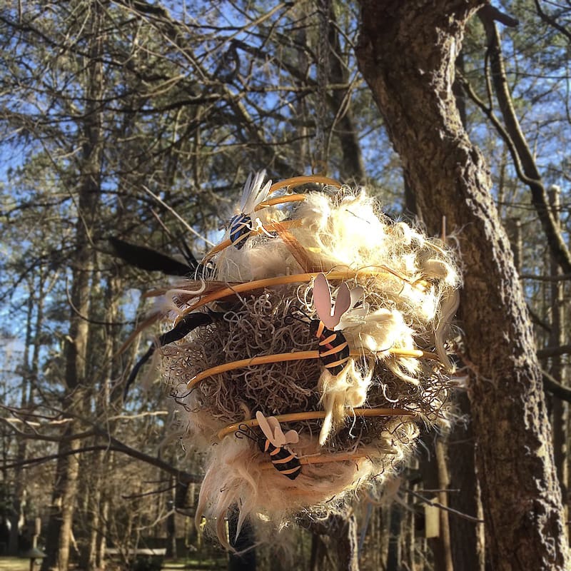 Nesting Materials with Large Bee Spinner